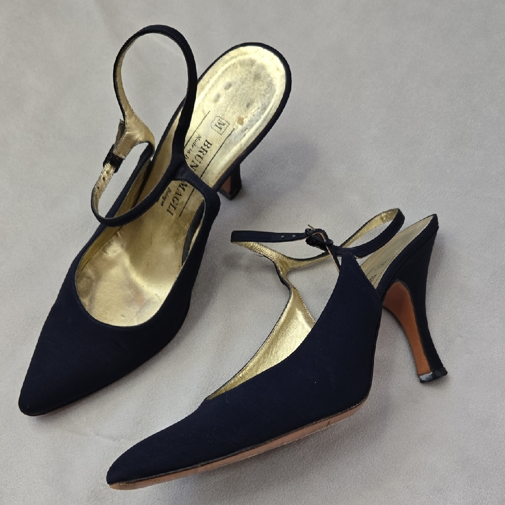 Bruno Magli Blue Heels - Picture 2 of 5